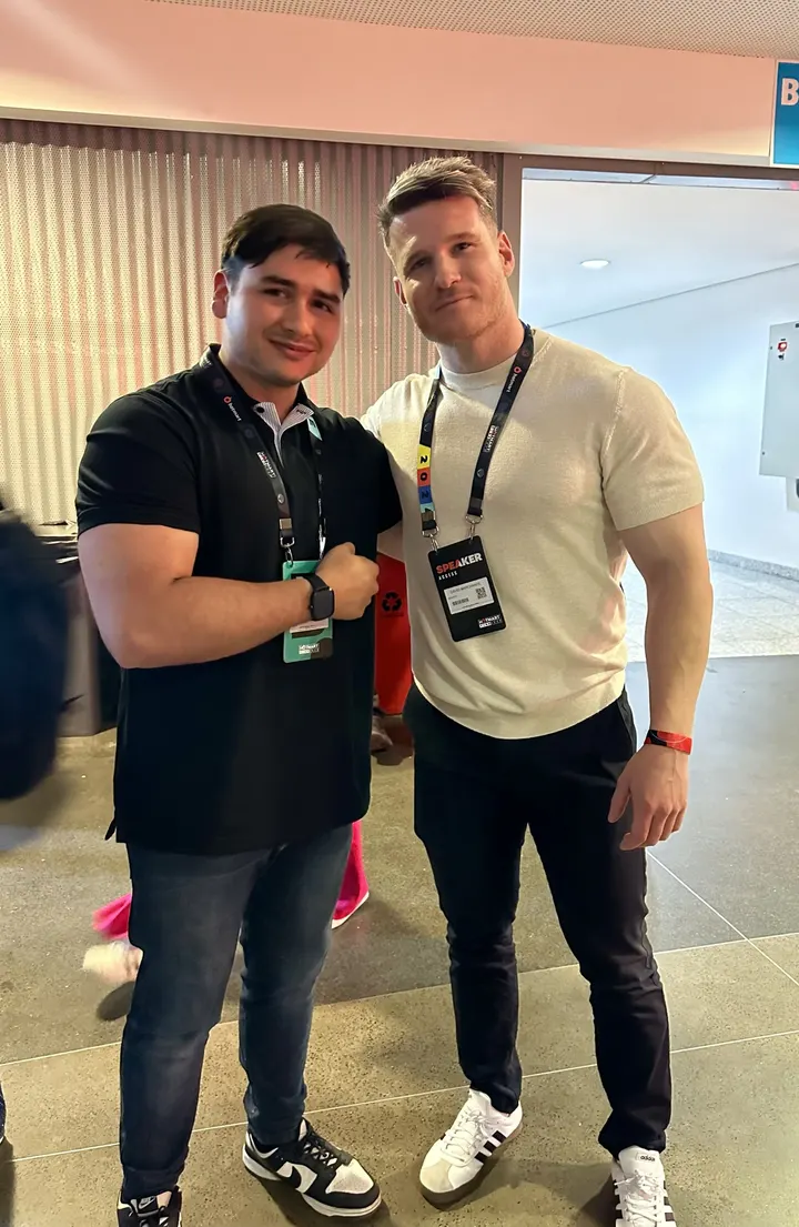 Santiago Rengifo con David Marchante, de Powerexplosive
